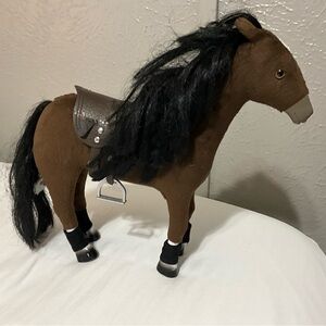 2010 PARADISE KIDS Posable Brown QUARTER HORSE w/ SADDLE 11 in. Tall